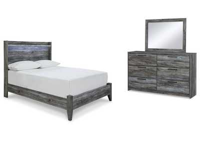 Baystorm Full Panel Bed with Mirrored Dresser,Signature Design By Ashley