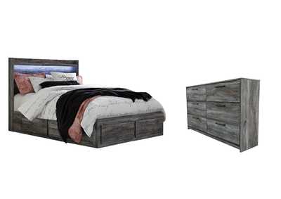 Baystorm Queen Panel Bed with 6 Storage Drawers with Dresser,Signature Design By Ashley