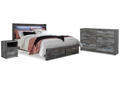 Baystorm King Panel Storage Bed, Dresser and Nightstand,Signature Design By Ashley