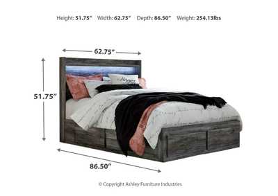 Baystorm King Panel Bed with 6 Storage Drawers with Dresser,Signature Design By Ashley