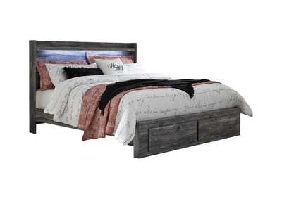 Baystorm King Panel Bed with 2 Storage Drawers with Dresser,Signature Design By Ashley