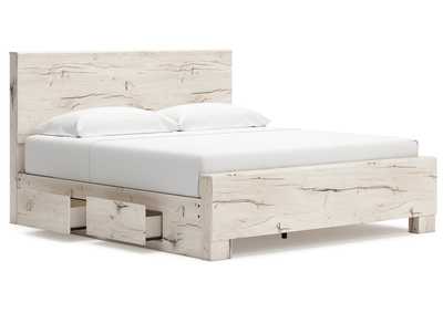 Lawroy King Panel Bed with Mirrored Dresser,Signature Design By Ashley