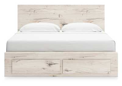 Lawroy King Panel Storage Bed with Mirrored Dresser,Signature Design By Ashley