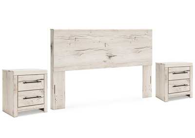 Image for Lawroy King Panel Headboard with 2 Nightstands