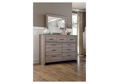 Zelen King/California King Panel Headboard Bed with Mirrored Dresser and Chest,Signature Design By Ashley
