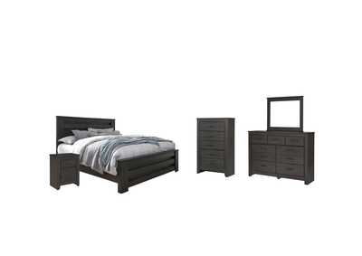 Image for Brinxton King Panel Bed with Mirrored Dresser, Chest and Nightstand