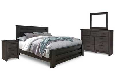Image for Brinxton King Panel Bed with Mirrored Dresser and Nightstand