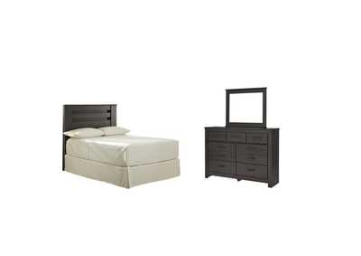 Image for Brinxton Full Panel Headboard Bed with Mirrored Dresser