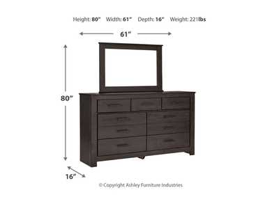 Brinxton Queen/Full Panel Headboard Bed with Mirrored Dresser and 2 Nightstands,Signature Design By Ashley