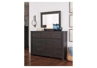 Brinxton King Panel Bed with Mirrored Dresser and 2 Nightstands,Signature Design By Ashley