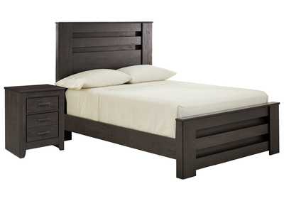 Brinxton Full Panel Bed with Nightstand