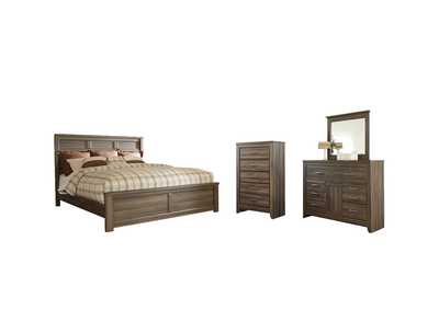 Image for Juararo Queen Panel Bed with Mirrored Dresser and Chest