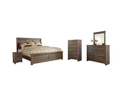 Image for Juararo Queen Panel Bed with Mirrored Dresser, Chest and Nightstand