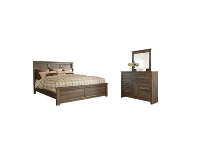 Juararo Queen Panel Bed, Dresser and Mirror