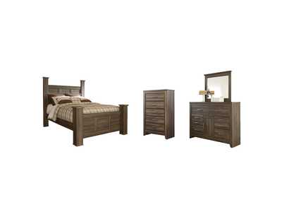 Image for Juararo Queen Poster Bed with Mirrored Dresser and Chest