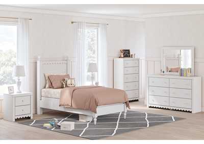 Mollviney Full Panel Storage Bed with Mirrored Dresser, Chest and Nightstand,Signature Design By Ashley