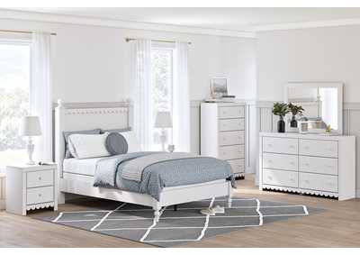 Mollviney Twin Panel Storage Bed with Mirrored Dresser, Chest and Nightstand,Signature Design By Ashley