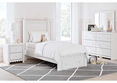 Mollviney Full Panel Storage Bed with Mirrored Dresser, Chest and Nightstand,Signature Design By Ashley