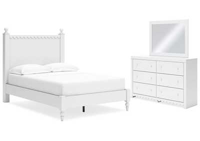 Mollviney Full Panel Bed with Mirrored Dresser,Signature Design By Ashley