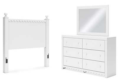 Mollviney Full Panel Headboard with Mirrored Dresser,Signature Design By Ashley