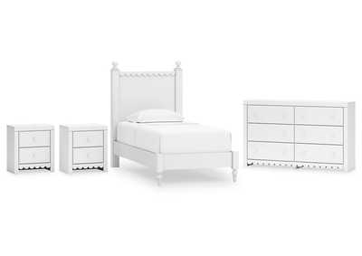 Mollviney Twin Panel Bed with Dresser and 2 Nightstands,Signature Design By Ashley