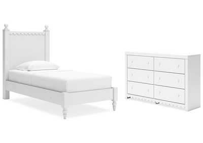 Mollviney Twin Panel Bed with Dresser,Signature Design By Ashley