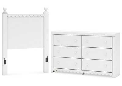 Mollviney Twin Panel Headboard with Dresser,Signature Design By Ashley