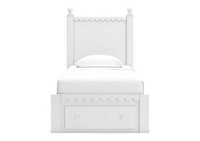 Mollviney Twin Panel Storage Bed with Mirrored Dresser,Signature Design By Ashley