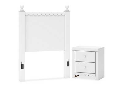 Mollviney Twin Panel Headboard with Nightstand,Signature Design By Ashley