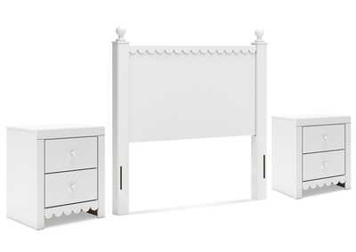 Mollviney Full Panel Headboard with 2 Nightstands,Signature Design By Ashley