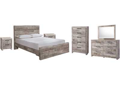 Effie Queen Panel Bed with 2 Storage Drawers with Mirrored Dresser, Chest and 2 Nightstands,Signature Design By Ashley