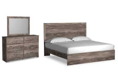 Ralinksi King Panel Bed with Mirrored Dresser,Signature Design By Ashley