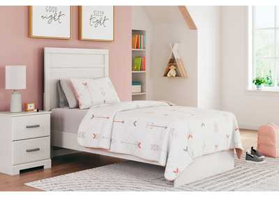 Stelsie Twin Panel Bed with Mirrored Dresser and 2 Nightstands,Signature Design By Ashley