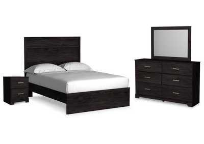 Belachime Full Panel Bed with Mirrored Dresser and Nightstand,Signature Design By Ashley