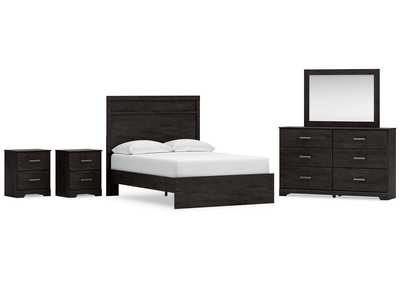 Belachime Full Panel Bed with Mirrored Dresser and 2 Nightstands,Signature Design By Ashley