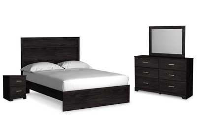 Belachime Queen Panel Bed with Mirrored Dresser and Nightstand,Signature Design By Ashley