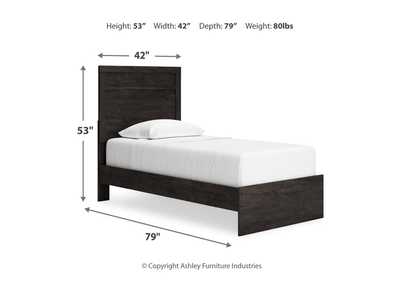 Belachime Twin Panel Bed with Mirrored Dresser and 2 Nightstands,Signature Design By Ashley