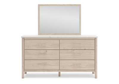 Cadmori Queen Upholstered Panel Bed with Mirrored Dresser,Signature Design By Ashley