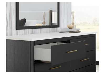 Cadmori Full Upholstered Panel Bed with Mirrored Dresser, Chest and Nightstand,Signature Design By Ashley