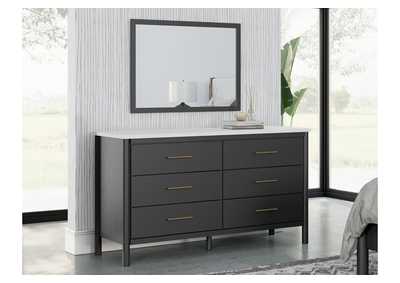 Cadmori Queen Upholstered Panel Bed with Mirrored Dresser and 2 Nightstands,Signature Design By Ashley