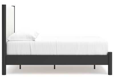 Cadmori Full Upholstered Panel Bed with Mirrored Dresser,Signature Design By Ashley