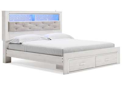 Image for Altyra King Upholstered Bookcase Bed with Storage