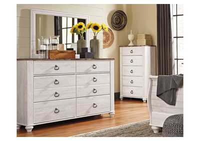 Willowton Full Panel Bed, Dresser and Mirror,Signature Design By Ashley