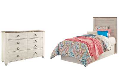 Image for Willowton Twin Panel Headboard Bed with Dresser