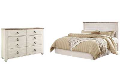 Image for Willowton King/California King Panel Headboard Bed with Dresser