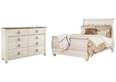 Image for Willowton Queen Sleigh Bed with Dresser