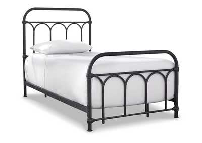 Nashburg Black Twin Metal Bed