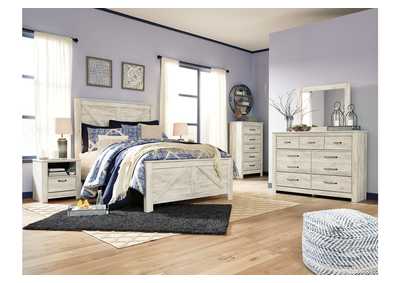 Bellaby Queen Crossbuck Panel Bed with Mirrored Dresser, Chest and Nightstand,Signature Design By Ashley