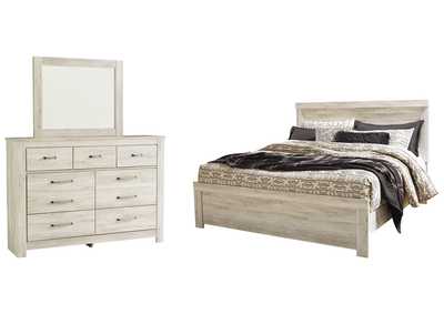 Bellaby King Panel Bed with Mirrored Dresser,Signature Design By Ashley