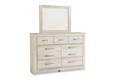 Bellaby King Crossbuck Panel Bed with Mirrored Dresser,Signature Design By Ashley